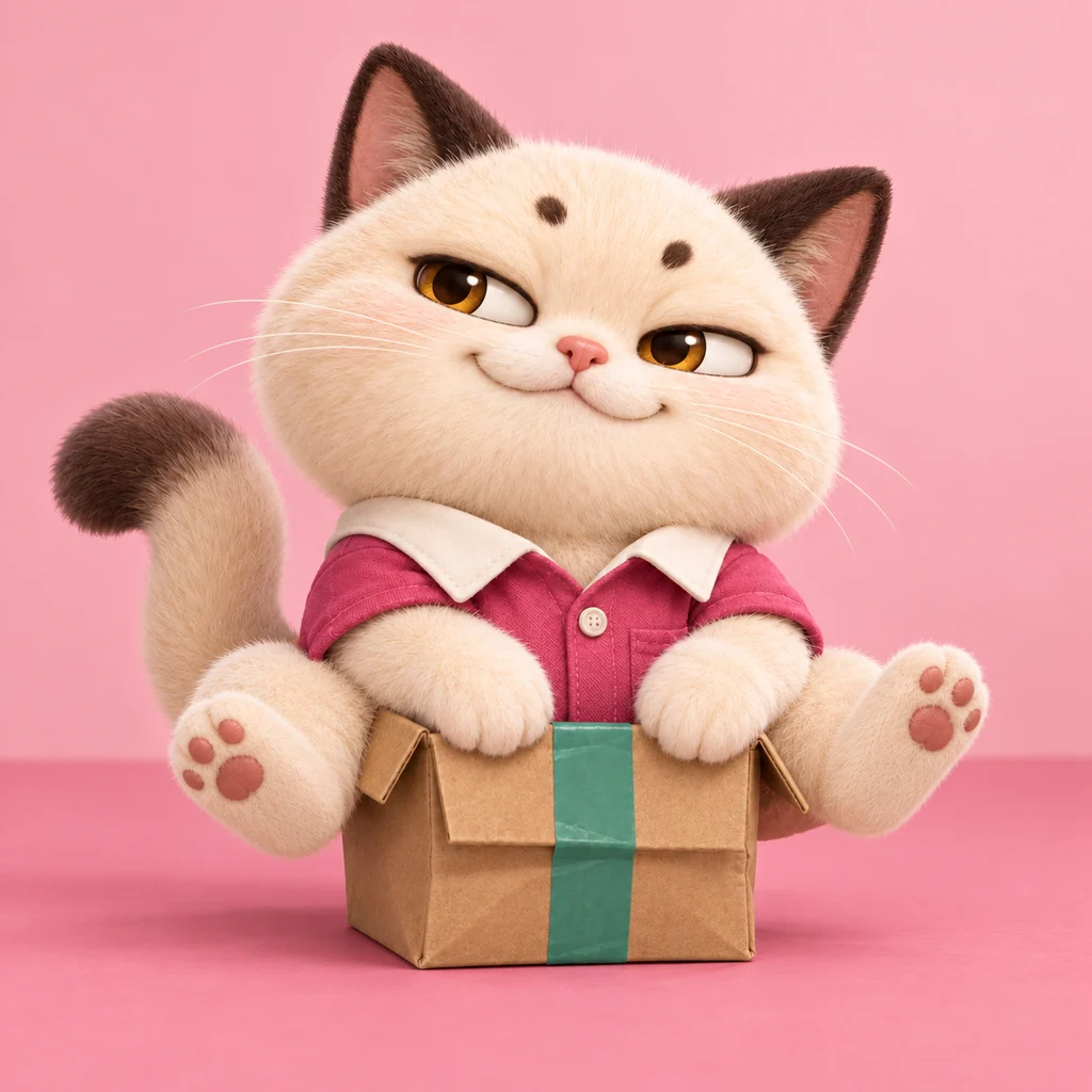 Cat in a ridiculously small box.